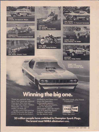 1971 cuda funny car drag - car,