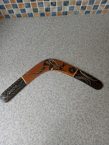 Boomerang 35cm hand painted - boomerang,