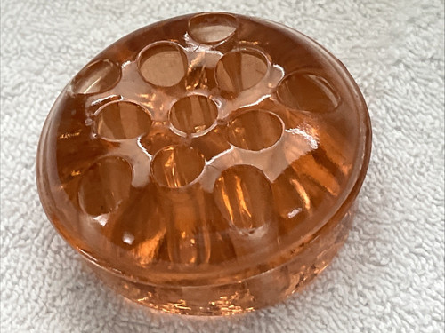 Vintage pink glass hole - 11,