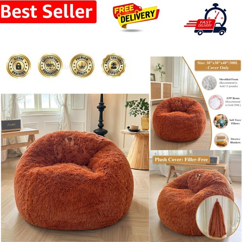 Fluffy bean bag chair coverno - bag,