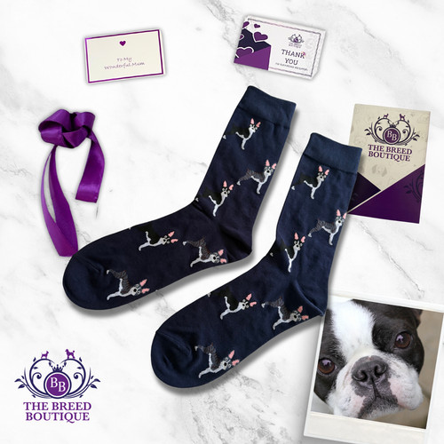 Boston terrier socks fun - socks,