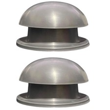 2 X MUSHROOM VENT SILVER