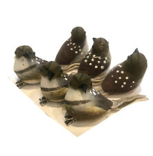 Bird Ornament Partridge Clip On Collactable Decoration Christmas Set of 6