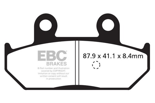 Fa412hh sintered rear brake - sintered,