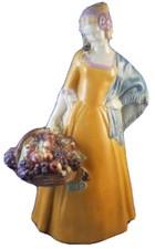Art Nouveau Wiener Kunstkeramische Werkstaette Ceramic Lady Figurine Austrian