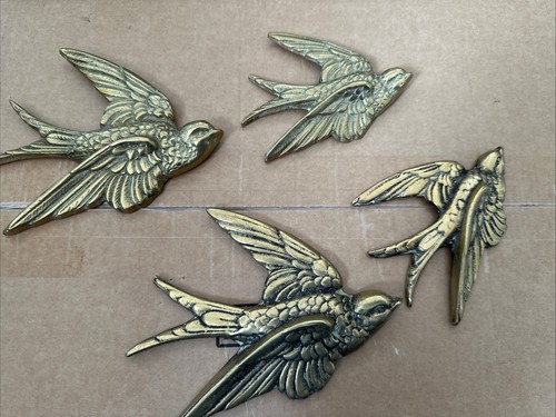 Vintage brass swallows - vintage,
