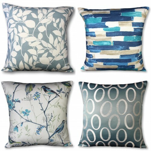 Handmade cushion cover blue - cushion, in