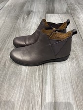Womens Hotter York Zip Up Leather Chelsea Ankle Boots size 4 EU 37 Gunmetal