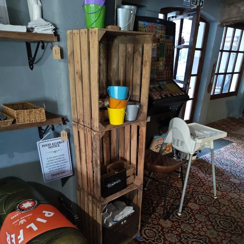 Apple crates with shelf - apple,