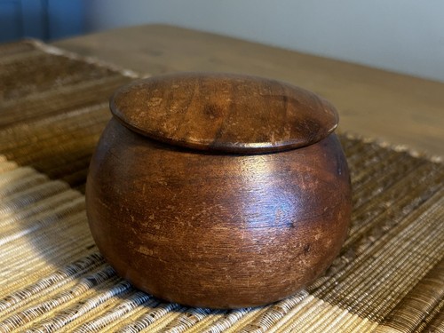 Vintage hand turned - turned, curved