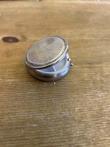 Vintage silver plated compact - plated,