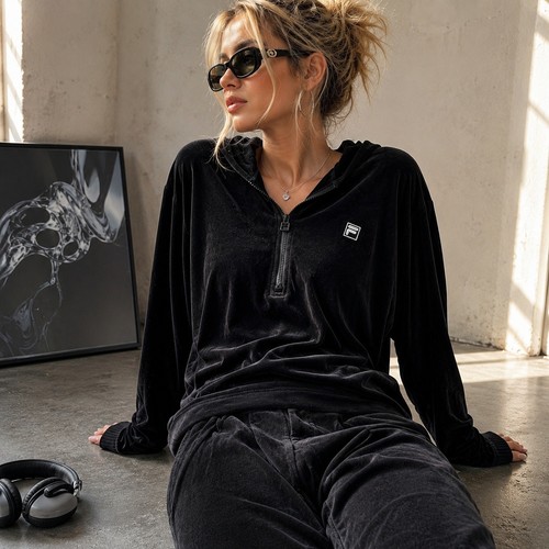 Fila womens velour hoodie - womens,