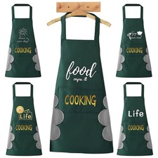 Print Unisex Apron for Kitchen Cooking Baking BBQ Catering Chef Apron Pocket