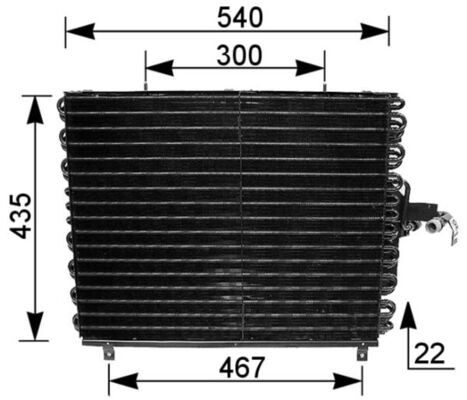 Mahle 166 000s condenser - mahle, ac