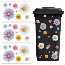 Wheelie Bin Stickers Flowers