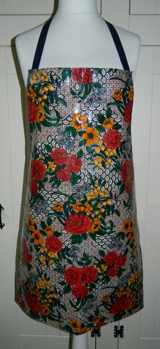 Vintage floral oilcloth - floral,