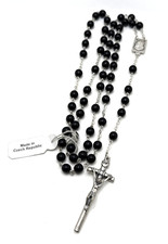 Vintage Czech Glass Black