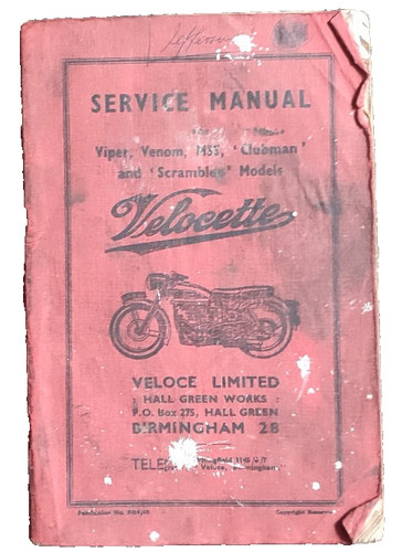 Velocette viper venom mss - viper,