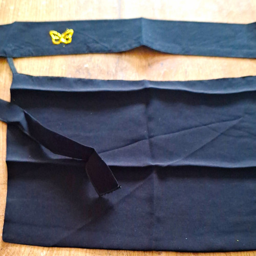 Black with gold - gold, butterfly
