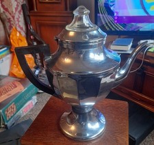 VINTAGE SWAN BRAND CHROME PLATED ELECTRIC COFFEE PERCOLATOR - UNTESTED 