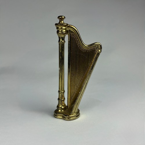 Vintage brass harp england - harp,