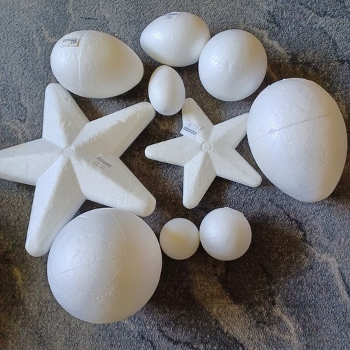 Polystyrene craft shapes - shapes, mixed