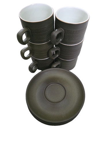 Vintage denby chevron coffee - chevron,