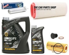 FOR BMW 118D SPORT E87 M47D20U2 SERVICE KIT 5L MANNOL LONGLIFE & AIR OIL FUEL