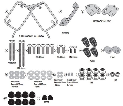 Givi plo3118cam luggage rack - plo3118cam,