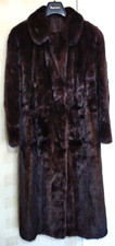 Authentic Full Length Mink Women's Coat |  Dark Mahogany | Medium, Excellent