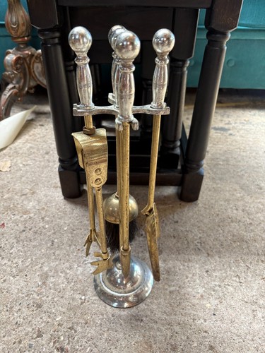 Chrome brass companion set - brass,