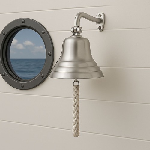 Wall mounted chrome bell - mounted,
