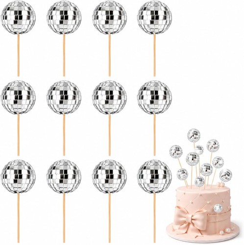 Pcs disco ball cake - 12,