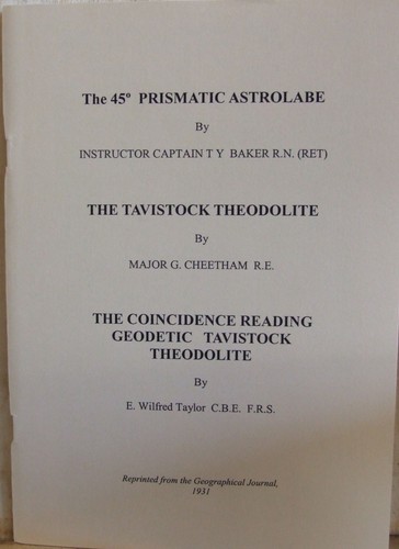 Tavistock theodolite articles - theodolite,
