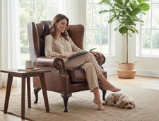 Living Room Chair Real Leather