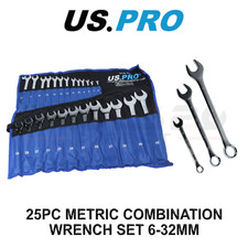 US PRO 25pc Metric Combination Spanner Wrench Set 6 - 32mm 3232