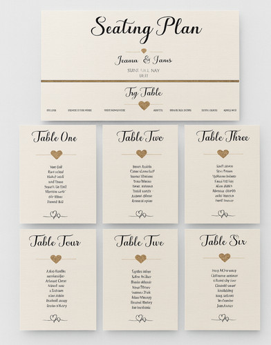 Wedding table seating plan - table,