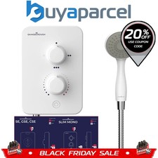 Gainsborough SE 8.5kw Electric Shower White Chrome Slim Mono Replacement Shower