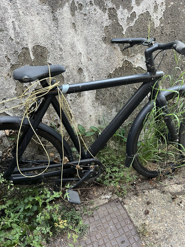 Black city bike flat bar - bike,,