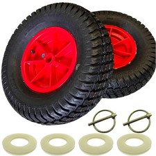 Pair of Wide Dinghy Trolley Wheel With Washers and Clips