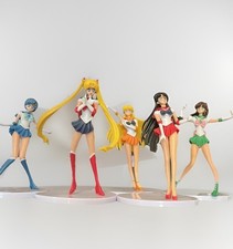 7” Sailor Moon Display Figures Figurines Complete Set Of 5 Sailor Girls BNIP New