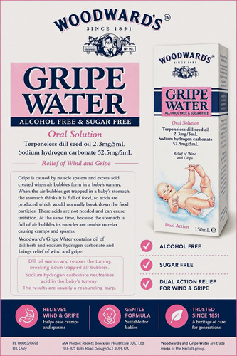 Woodward gripe water - woodward’s,