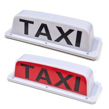 18" 45CM LED MAGNETIC TAXI ROOF SIGN LIGHT WHITE TAXI METER CAB LIGHT UK LEGAL
