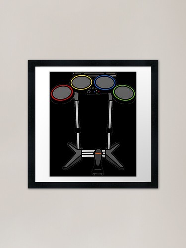 Rock band drums framed - rock,