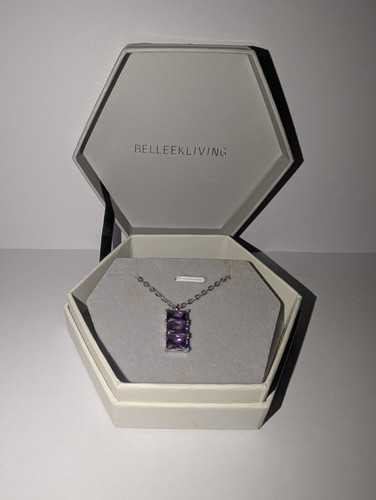Belleek living violet necklace - living,