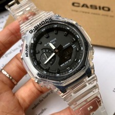 G-SHOCK GA-2100 Skeleton Series Black Dial with Clear Case Casual Sport Watches