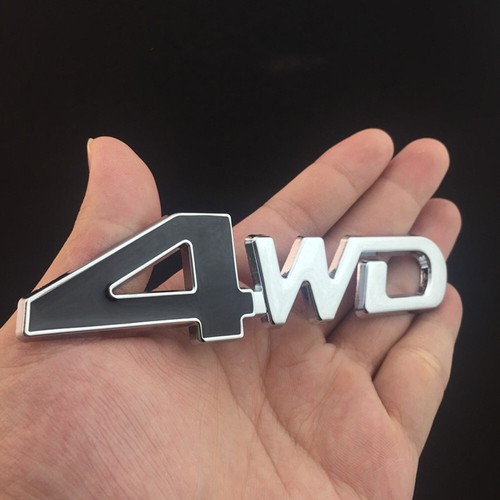 4wd black car chrome - 4wd, emblem