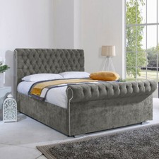 Luxury Sleigh Bed Frame Plush