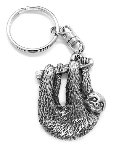 Sloth pewter keyring nature - sloth,