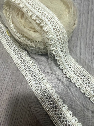 3cm ivory pearl scalloped - 1,